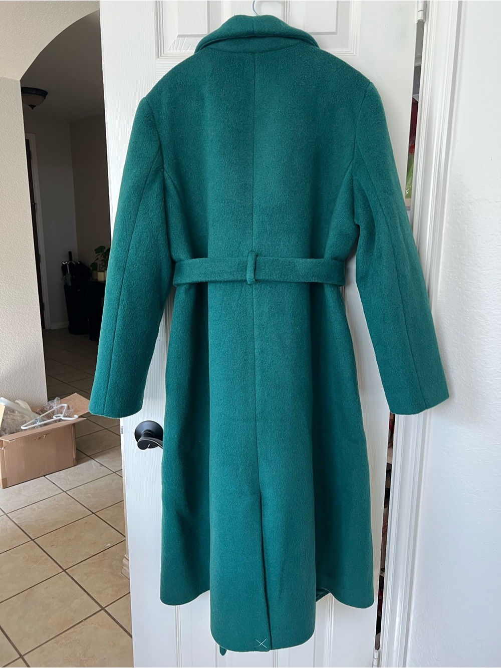 J. Crew Emerald Green Belted Coat 16 - Picture 9 of 11